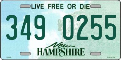 NH license plate 3490255