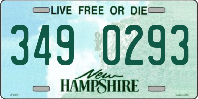 NH license plate 3490293