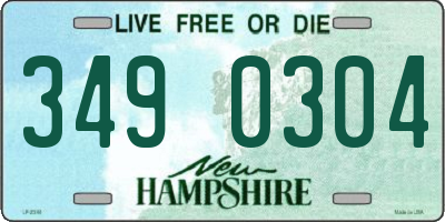 NH license plate 3490304