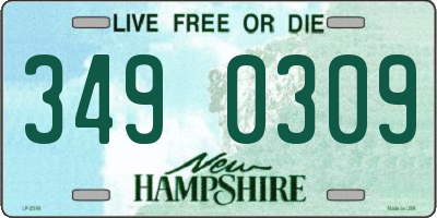 NH license plate 3490309