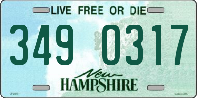 NH license plate 3490317