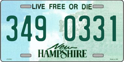 NH license plate 3490331