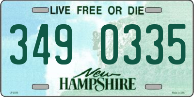 NH license plate 3490335