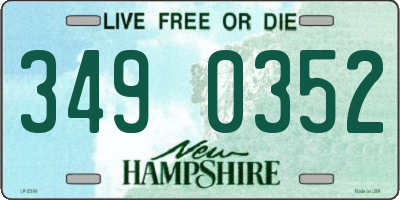NH license plate 3490352