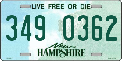 NH license plate 3490362