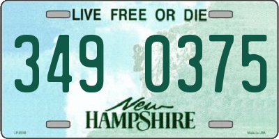 NH license plate 3490375