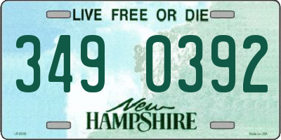 NH license plate 3490392