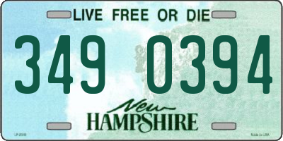 NH license plate 3490394