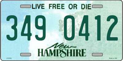NH license plate 3490412