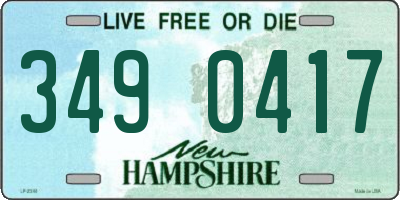 NH license plate 3490417