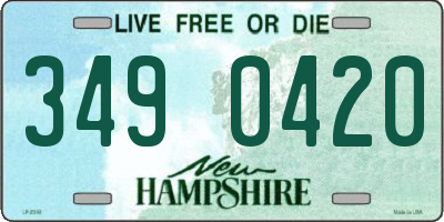 NH license plate 3490420