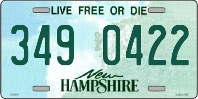 NH license plate 3490422