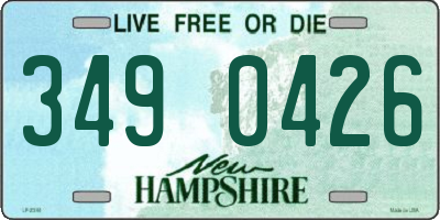 NH license plate 3490426