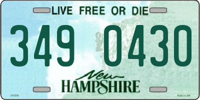 NH license plate 3490430