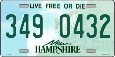 NH license plate 3490432