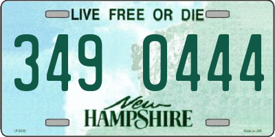 NH license plate 3490444