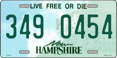NH license plate 3490454