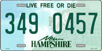 NH license plate 3490457