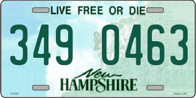 NH license plate 3490463