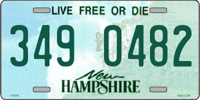 NH license plate 3490482