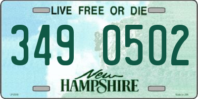NH license plate 3490502