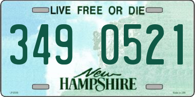 NH license plate 3490521