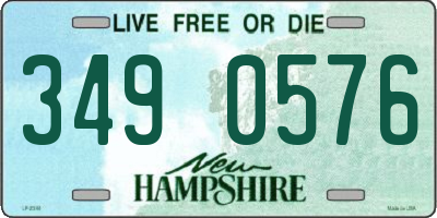 NH license plate 3490576