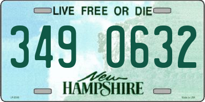 NH license plate 3490632