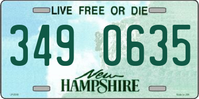 NH license plate 3490635
