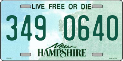 NH license plate 3490640