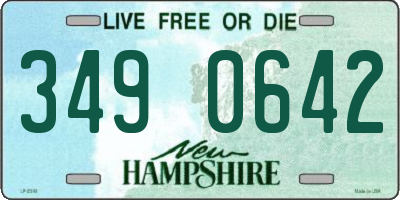 NH license plate 3490642