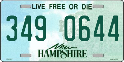 NH license plate 3490644