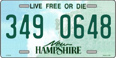 NH license plate 3490648