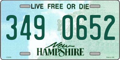 NH license plate 3490652