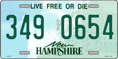 NH license plate 3490654
