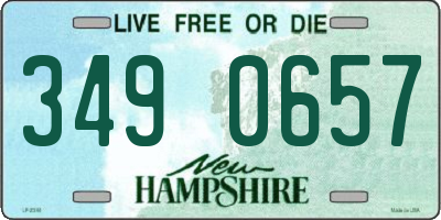 NH license plate 3490657