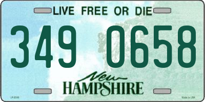 NH license plate 3490658