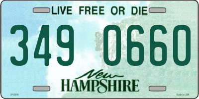 NH license plate 3490660