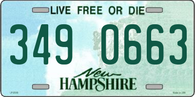 NH license plate 3490663