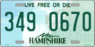 NH license plate 3490670