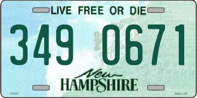 NH license plate 3490671