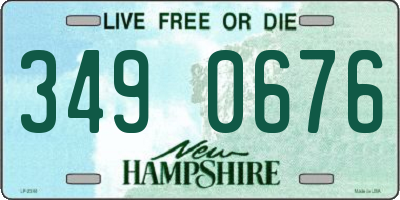 NH license plate 3490676