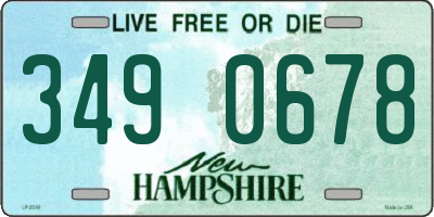NH license plate 3490678
