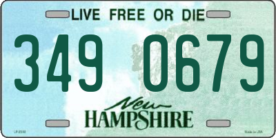 NH license plate 3490679