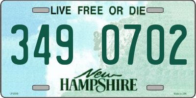 NH license plate 3490702
