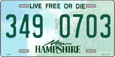 NH license plate 3490703