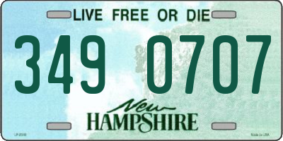 NH license plate 3490707