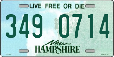 NH license plate 3490714