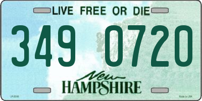 NH license plate 3490720