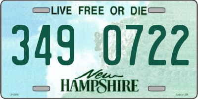 NH license plate 3490722